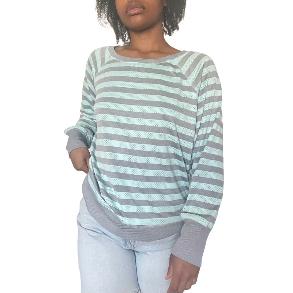 Relaxed Blue and Gray athletic shirt